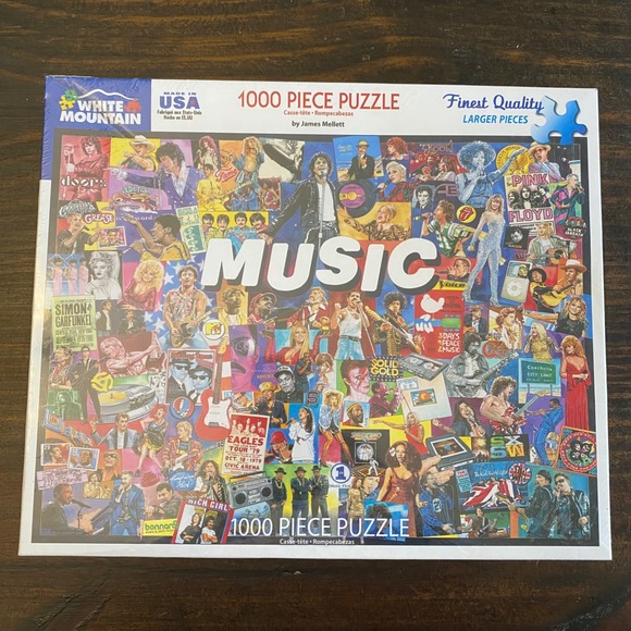 White Mountain Puzzles Other - White Mountain Music 1000 Piece Jigsaw Puzzle James Mellett Collage 1464 New